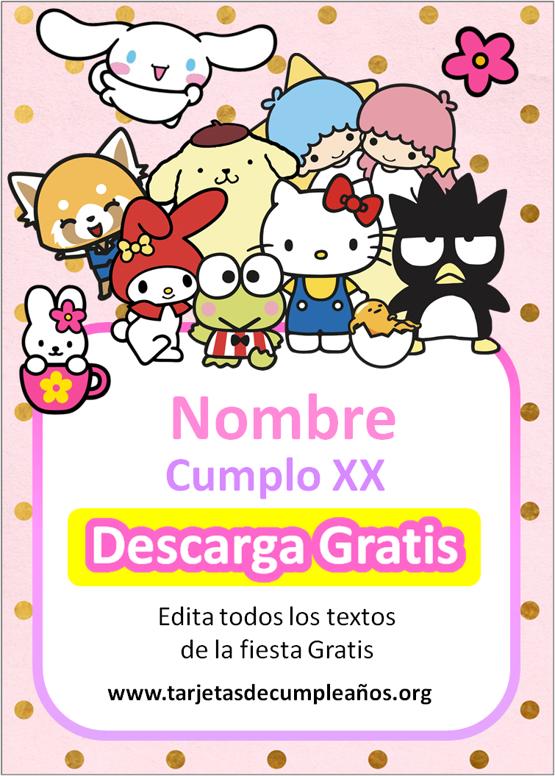 invitaciones de hello kitty en español