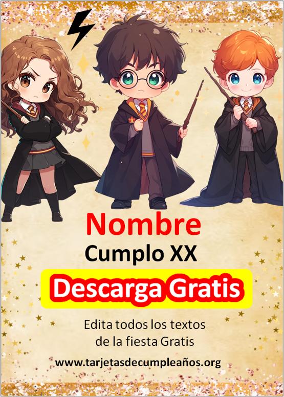 invitaciones de harry potter en blanco español