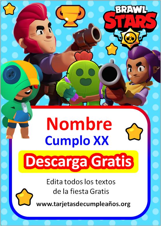 Invitación Brawl Stars Editable